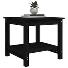 Vidaxl Konferenčný stolík čierny 50x50x45 cm borovicové drevo