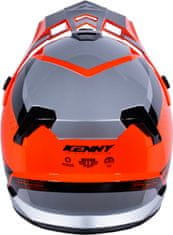 Kenny prilba TRACK 23 černo-oranžovo-šedo-strieborná XS