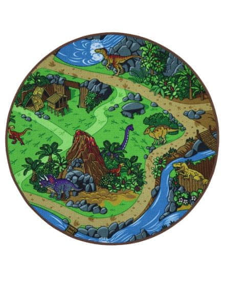 Vopi Detský kusový koberec Dino kruh