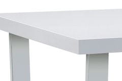 Autronic Moderný jedálenský stôl Jídelní stůl 150x90 cm, MDF deska, bílý vysoký lesk, chromovaná podnož (AT-2088 WT) (2*Karton)