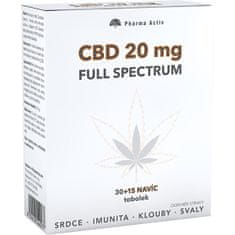 Pharma Activ CBD 20 mg Full Spectrum 30+15 kapsúl