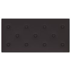 Vidaxl Nástenné panely 12 ks čierne 60x30 cm umelá koža 2,16 m²
