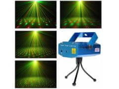 commshop Disco laser - mini laserový projektor (zelená + červená)