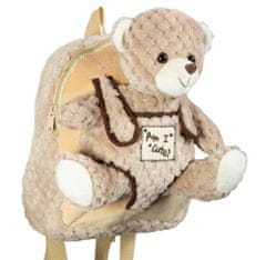 MONOPOL Batoh Plush Backpack "Am I Cute?" Beige