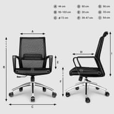 Kancelárska ergonomická stolička BS203 Čierna