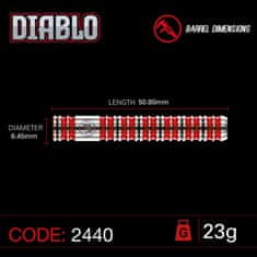Winmau Šípky Steel Diablo - Parallel - 23g