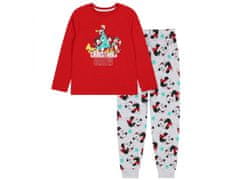 Disney Mickey Mouse a jeho kamaráti Disney Detský Vianočný nočný overal, červeno-šedý, OEKO-TEX 18-24 m 92 cm