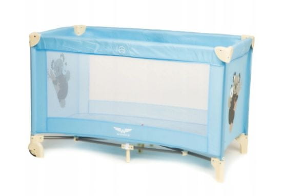 Wings Skladacia cestovná postieľka modrá 125x65 cm