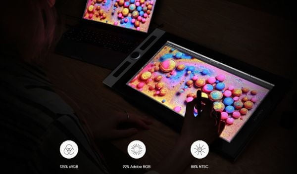 Grafický tablet XPPen Innovator 16 (ID160F) Full HD rozlišení 1920 x 1080 8192 úrovní tlaku artist umělecká tvorba práce náklon 60 stupňů