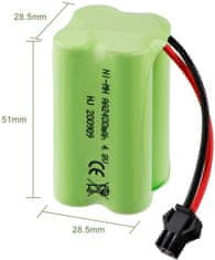 YUNIQUE GREEN-CLEAN 1 kusová 4,8V AA batéria, 2400mAh nabíjateľná Ni-MH batéria, SM 2P zástrčka pre HY800 F1 F3 RC Boat RC zbernicu s nabíjacím káblom SM 2P USB