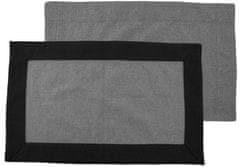 Home Elements  Prestieranie s obrubou, recyklovaná bavlna, 30 x 50 cm, svetlo šedá + tmavo šedá