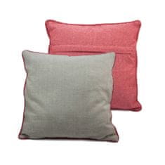 Home Elements  Obliečka na vankúš s lemom, z recyklovanej bavlny, béžová + červená