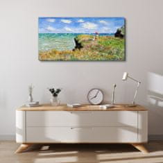 COLORAY.SK Obraz Canvas Útes Moře Claude Monet 120x60 cm