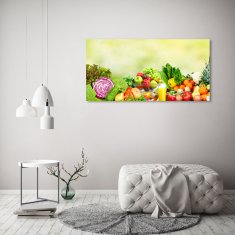 Wallmuralia.sk Foto obraz akrylové sklo Zelenina a ovocie 100x50 cm 2 prívesky