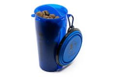 limaya cestovný zásobník pre psy a mačky na vodu a granule vrátane silikónovej misky modrá