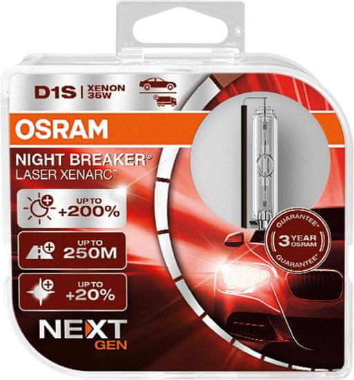 Osram Osram xenonová výbojka D1S XENARC NIGHT BREAKER LASER +200% BOX