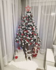 nabbi Vianočný stromček na pni Christee 7 220 cm - zelená / biela