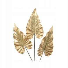 Kaemingk Zlaté trblietavé listy dekoratívne 76 cm