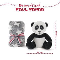Perletti BE MY FRIEND, Plyšová hračka PANDA + Fluffy deka 120x80cm, 13070