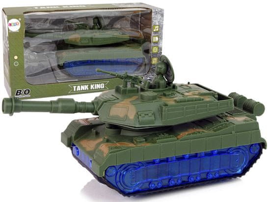Lean-toys Vojenská tanková batéria Moro Sound Blue Diodes