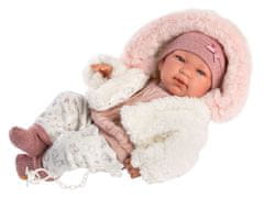 Mikro Trading Novorodené dievčatko - realistická bábika s celovinylovým telom - 43 cm