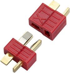YUNIQUE GREEN-CLEAN 5 párov T-Plug M/F 2-pinový zlatý konektor adaptér v červenej farbe