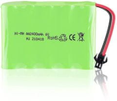 YUNIQUE GREEN-CLEAN 1 ks nabíjateľná batéria 6V Ni-MH 2400 mAh pre diaľkové ovládanie auta