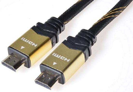PremiumCord GOLD HDMI High Speed + Ethernet kábel, pozlátené konektory, 5m