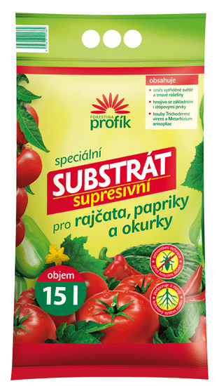 Forestina Substrát Profík - Supresívny pre paradajky, papriky a uhorky 15l