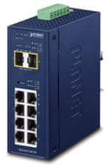 Planet IGS-4215-8T2S priemyselný L2 switch, 8x1Gb, 2x1Gb SFP, dual 9-48VDC, -40 ~ 75 ° C, IP30