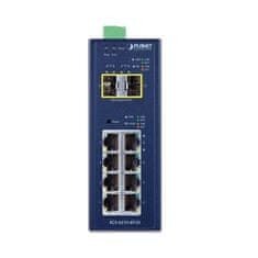 Planet IGS-4215-8T2S priemyselný L2 switch, 8x1Gb, 2x1Gb SFP, dual 9-48VDC, -40 ~ 75 ° C, IP30