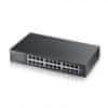 GS1100-24E, 24-port 10/100/1000Mbps Gigabit Ethernet switch v3, Fanless, desktop