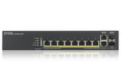 Zyxel GS1920-8HPv2 10 Port Smart Managed Switch 8x Gigabit Copper a 2x Gigabit dual pers., hybird mode, standalone or