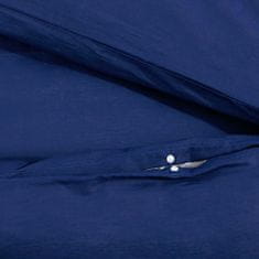 Vidaxl Súprava obliečok námornícka modrá 200x220 cm ľahké mikrovlákno