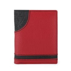 Lagen Pánska kožená peňaženka LG-1813 červená/černá