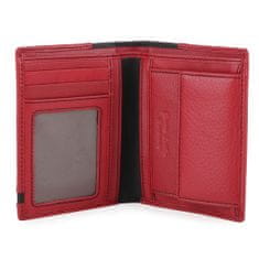 Lagen Pánska kožená peňaženka LG-1813 červená/černá