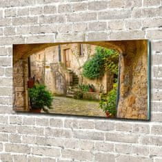 Wallmuralia.sk Moderný sklenený obraz z fotografie talianske uličky 120x60 cm 2 prívesky