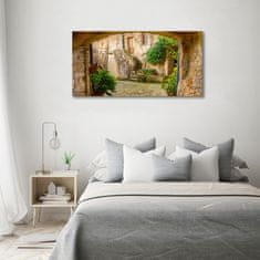 Wallmuralia.sk Moderný sklenený obraz z fotografie talianske uličky 120x60 cm 2 prívesky