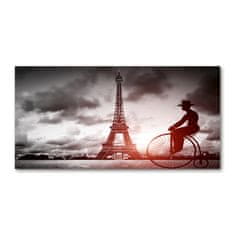 Wallmuralia.sk Foto obraz sklo tvrzené Eiffelova veža Paríž 100x50 cm 2 prívesky