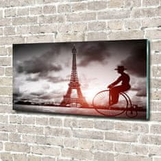 Wallmuralia.sk Foto obraz sklo tvrzené Eiffelova veža Paríž 100x50 cm 2 prívesky