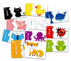 Farfarland Vzdelávacie puzzle - "Veselé farby (Double)". Farebné puzzle pre batoľatá. Učebné hračky pre deti