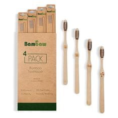 Bambaw Zubná kefka 4ks Materiál: Bambus