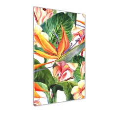 Wallmuralia.sk Vertikálny foto obraz akrylový do obývačky Havajský vzor 70x140 cm 2 prívesky