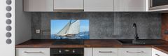 Wallmuralia.sk Sklenený panel do kuchyne Jachta 100x50 cm