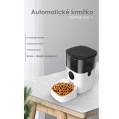 DU4L-K automatický dávkovač krmiva pre psy a mačky, 4 l, notifikácia pomocou vášho hlasu