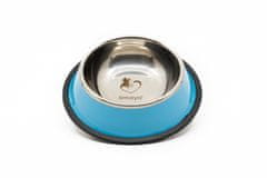 limaya nerezová miska pre psy a mačky s protišmykovou gumou modrá 15 cm