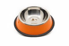 limaya nerezová miska pre psy a mačky s protišmykovou gumou oranžová 18 cm