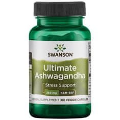 Swanson Ashwagandha Ultimate KSM-66, 250 mg, 60 rastlinných kapsúl