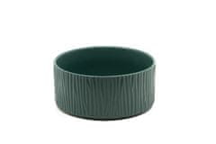 limaya štruktúrovaná keramická miska pre psy a mačky tmavo zelená 15,5 cm