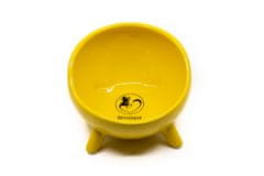 limaya keramická miska pre psy a mačky s nožičkami žltá 16 cm